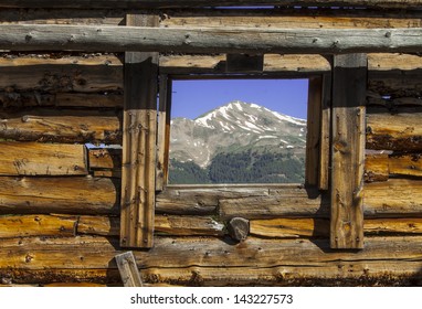 Colorado Mining History - View Of Jacque Peak From The Abandoned Boston Mine Building At Mayflower Gulch Near Copper Mountain, Summer. 