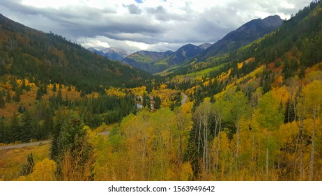 colorado mountain landscape with fall colors - Shutterstock ID 1563949642