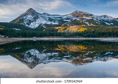 Colorado Mountains Reflected In Lake
