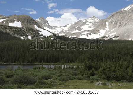 Colorado Mountains, Summertime, Alpine Lake, Indian Peaks Wilderness