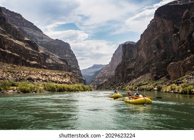 Colorado River Grand Canyon National Park USA June 8 2021: Whitewater Rafting On The Colorado River With Stunning Scenery 