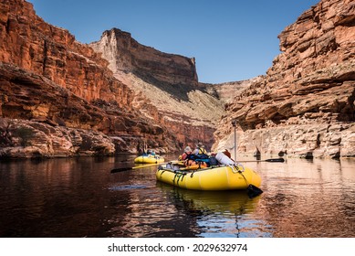 Colorado River Grand Canyon National Park USA June 8 2021: Whitewater Rafting On The Colorado River With Stunning Scenery 