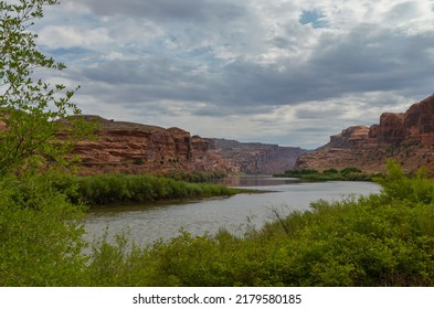 Colorado River Scenic View From Goose Island Trail (Moab, UT)