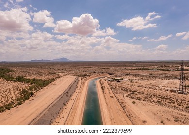 Colorado River Water Used In Irrigation Canal In Arizona