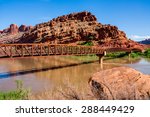 The Colorado Riverway Bridge in Moab Utah