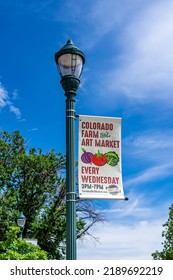 Colorado Springs, CO - July 3, 2022: The Colorado Farm And Art Market Is Every Wednesday From 3 To 7 PM.