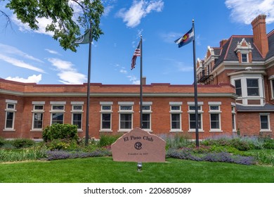 Colorado Springs, CO - July 3, 2022: El Paso Club, Private Town Club, Is On The Corner Of Platte And Tejon Streets.