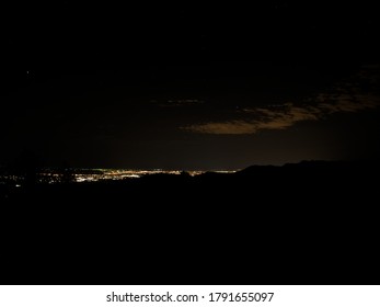 Colorado Springs At Night From Mountain