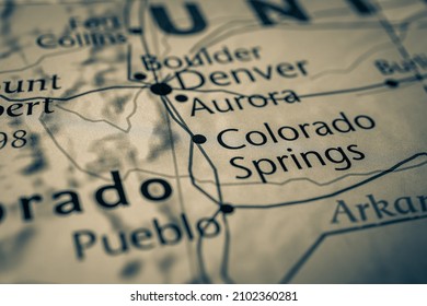 Colorado Springs On The Map Of USA