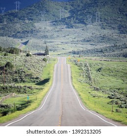 Colorado Straight Road, USA. Rio Blanco County.