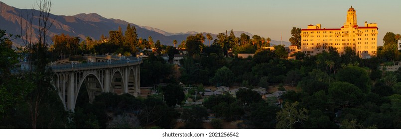 Colorado Street Bridge At Sunset