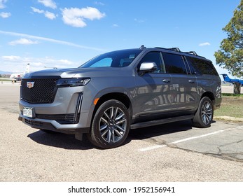 Colorado, USA - April 8, 2021: 2021 Cadillac Escalade ESV