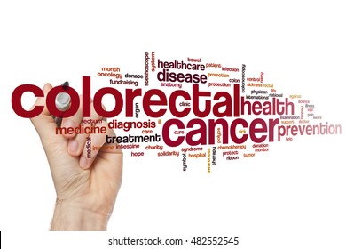 Colorectal cancer word cloud concept - Powered by Shutterstock