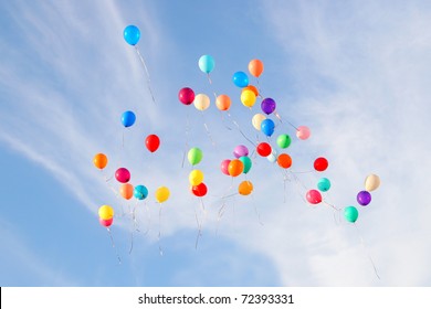 Colored Balloons On Sky