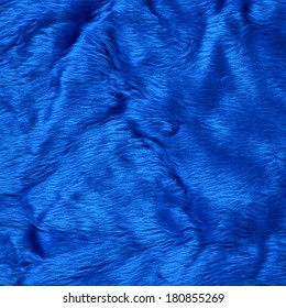 Colored Blue Faux Fur Texture Background Fragment