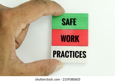 colored boards with the words safe work practices concept - Shutterstock ID 2159380603