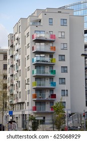 colored building