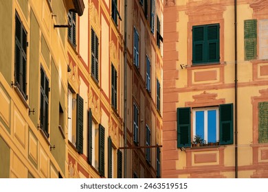 Colored building facades in the town of Camogli - Powered by Shutterstock