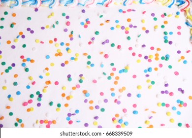 Colored Cake With Confetti