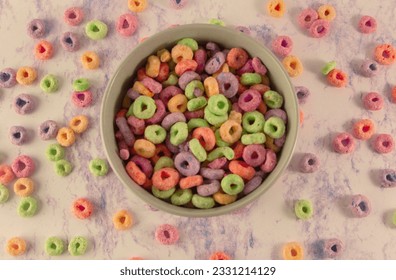 colored cereal | fruit cereal  - Powered by Shutterstock