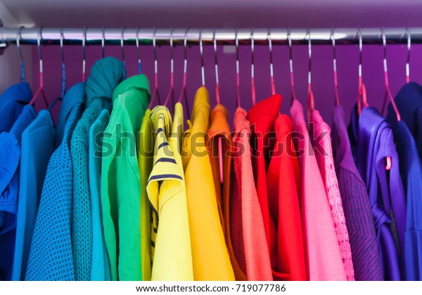 Colored Clothing All Colors Rainbow Spectrum Stock Photo Edit Now