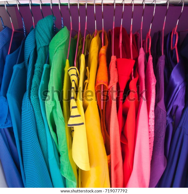 Colored Clothing All Colors Rainbow Spectrum Stock Photo Edit Now