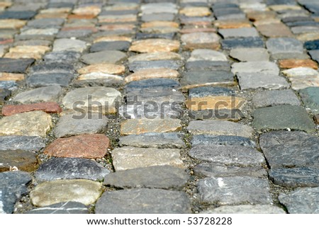 colored cobblestones