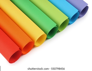 Colored construction paper isolated with shadows on white background. - Powered by Shutterstock