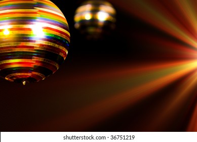 Colored disco ball