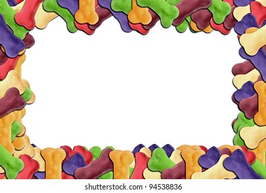 Colored Dog Biscuit Frame A Great Image For Your Job.