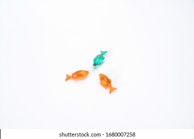 Colored Fish Shaped Pills. This Is The Development Trend Of Pediatric Medical Industry In The Future. Lovely Shaped Capsules Can Make Children Not Afraid To Take Medicine.