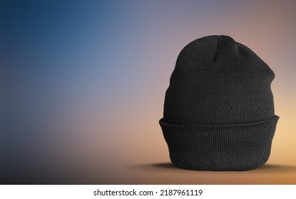 Colored Hipster Beanie. Product Photo Mockup For Fashion Brands.