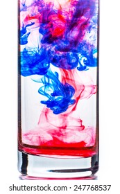 Colored Inks Create Abstract Forms In Aqueous Solution