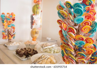 Colored lollipops