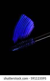 Colored Mascara Black Background Texture Smudged Isolated