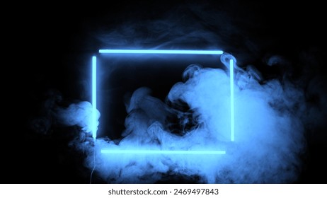 Colored neon light with smoke - Powered by Shutterstock