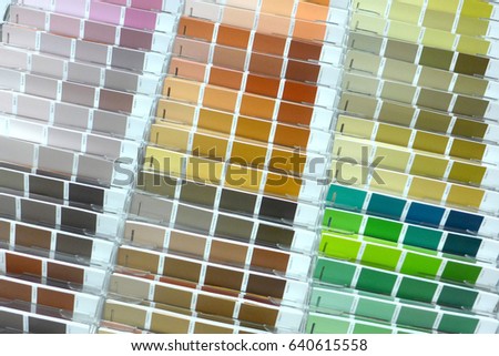 Colored palette guide for design work