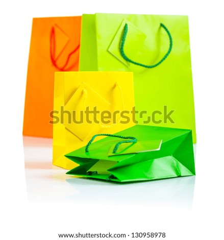 Similar – multi-colored paper shopping bags