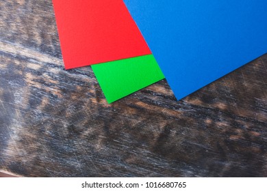 colored paper on the table