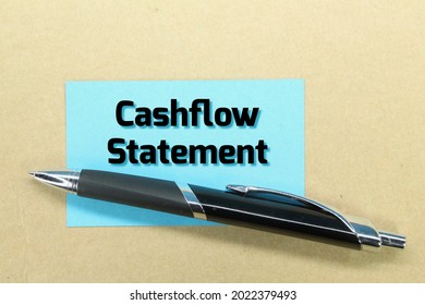 Colored Paper, Pen With The Word Cashflow Statement