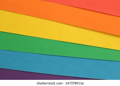 Colored paper sheets rainbow set for crafts and applications