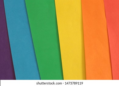 Colored paper sheets rainbow set for crafts and applications