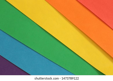 Colored paper sheets rainbow set for crafts and applications
