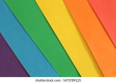 Colored paper sheets rainbow set for crafts and applications