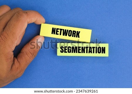 colored paper with the word network segmentation. network segmentation concept. marketing concept.