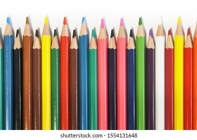 colored pencils, abstract background. macro shot.
