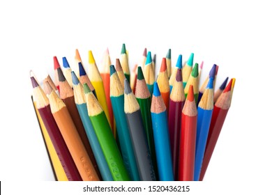 Colored Pencils Art Work School Officecolored Pencils At Work School Office 
 College Kids Colorful Education Play Room For Text Art Project Supplies Draw Learn On White Background Teacher School Supp