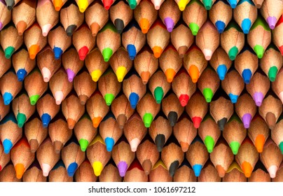 A lot of colored pencils background