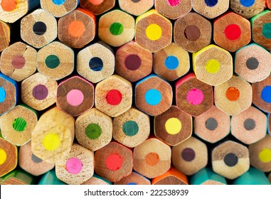Colored pencils background - Shutterstock ID 222538939