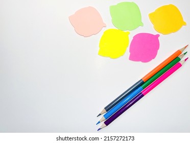 Colored Pencils Drawing Stickers Stock Photo 2157272173 | Shutterstock